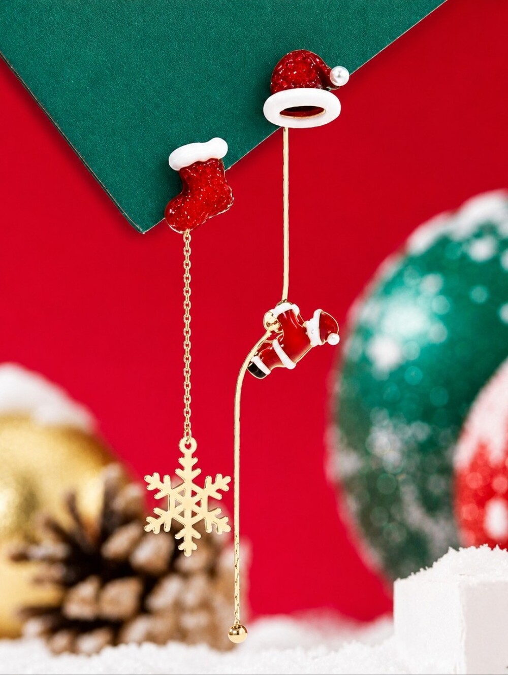 MODCLOTH SANTA CLIMBING EARRINGS 2